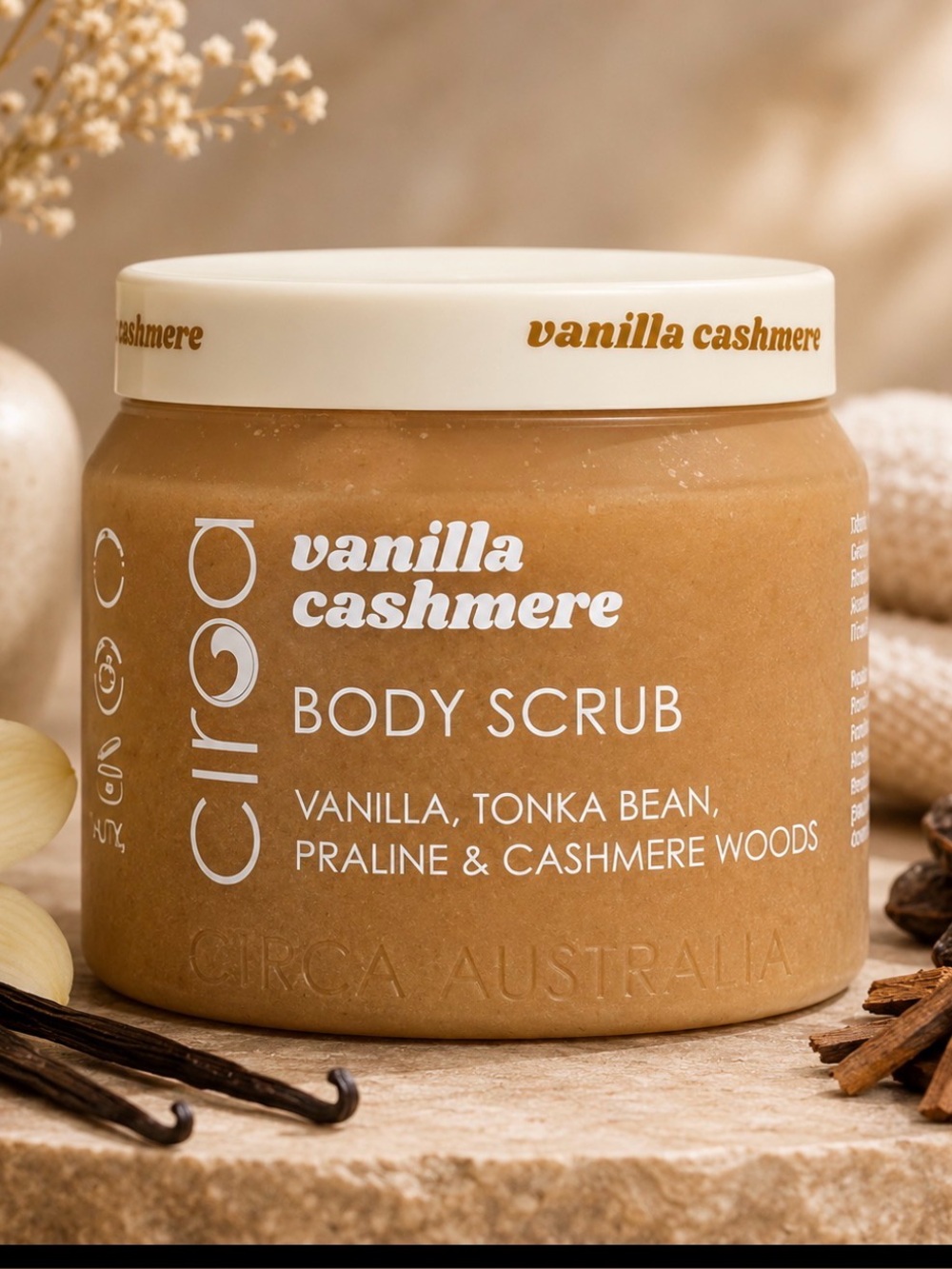 Vanilla Cashmere Body Scrub - Beige